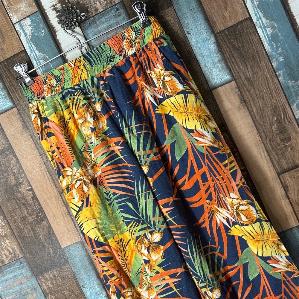 Panama Jack small Multicolor tropical rayon pants - Picture 8 of 14